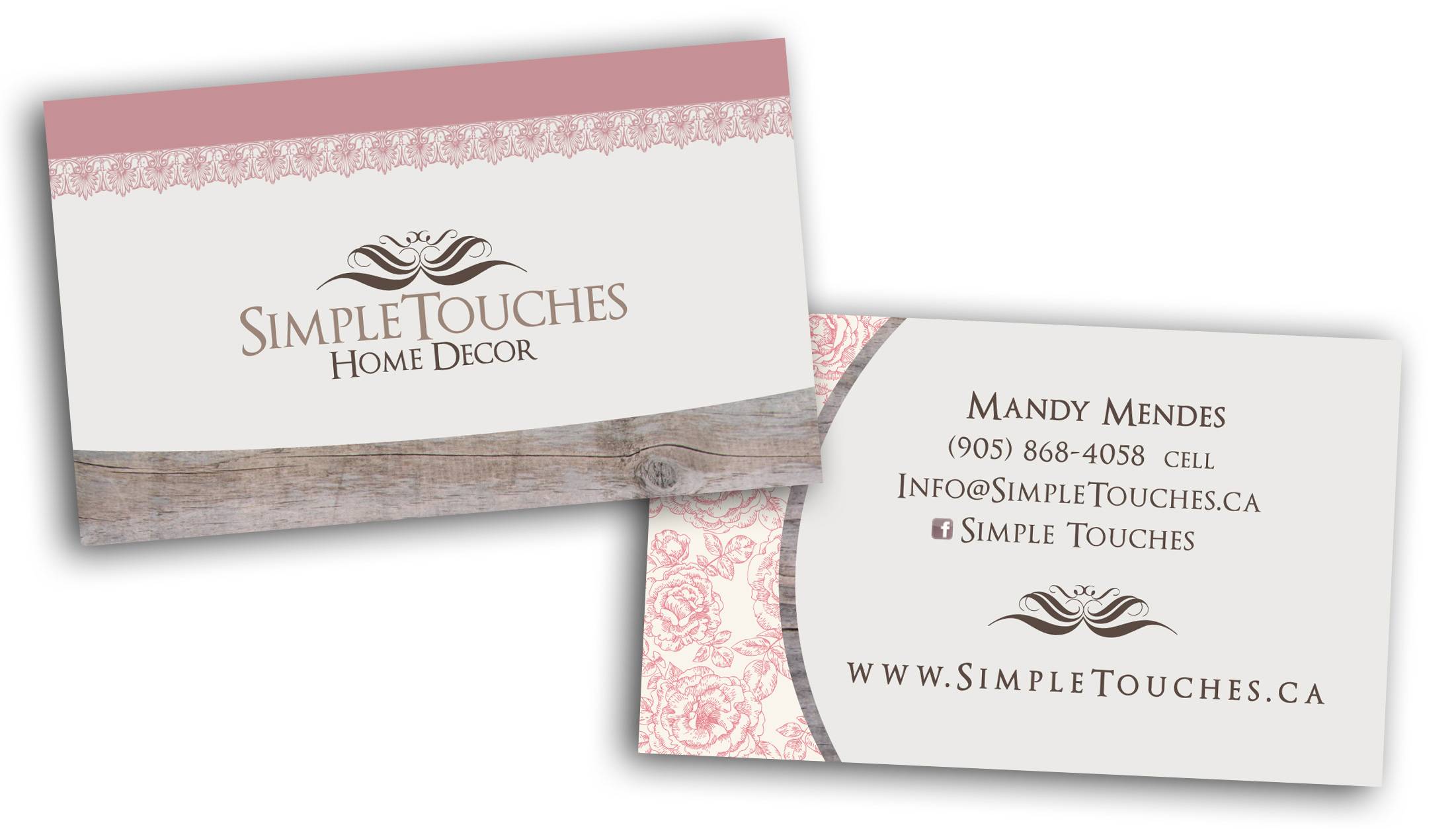 Simple Touches, Business Card